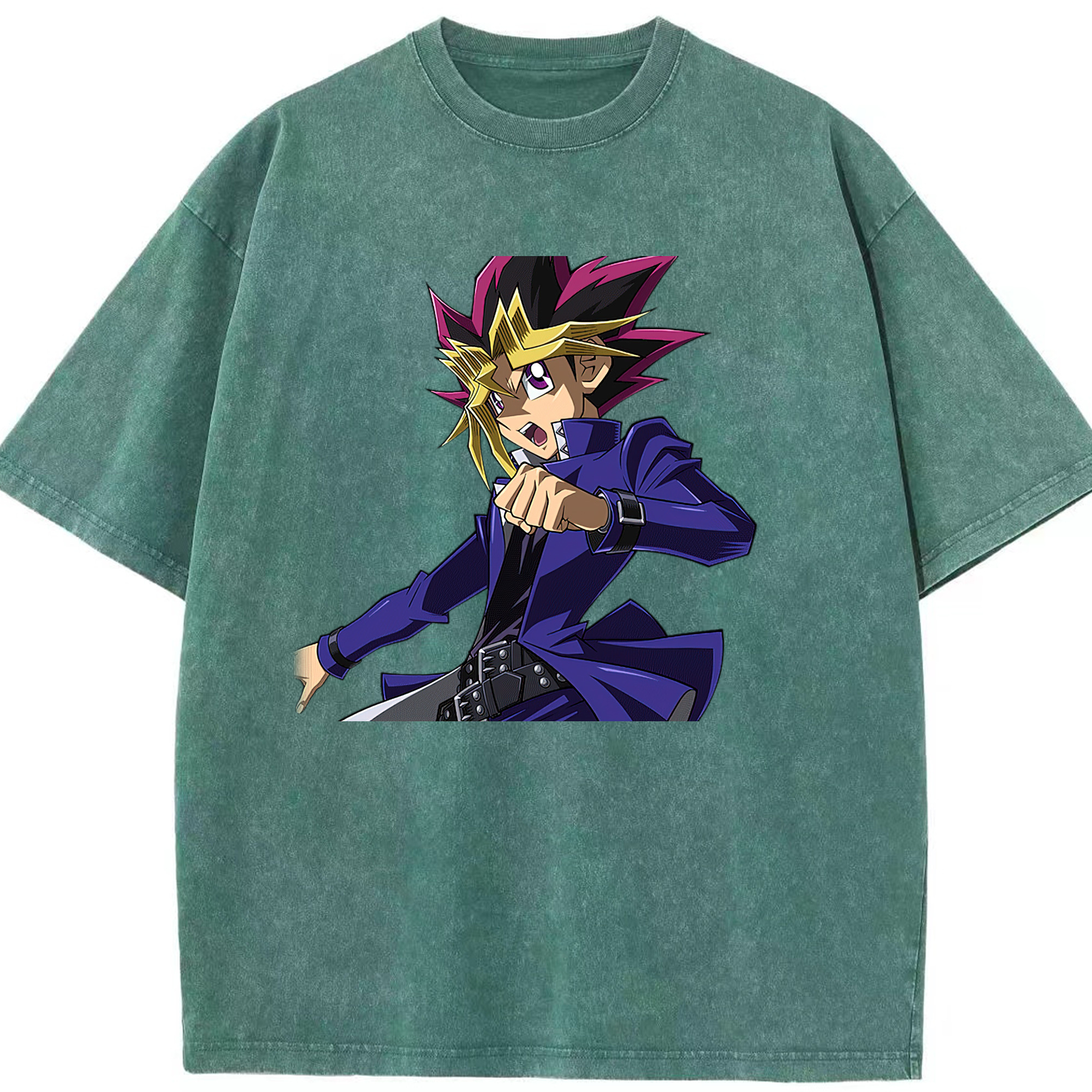 （画像用） 遊☆戯☆王 Yu-Gi-Oh! 綿100% ヴィンテージ風 半袖Tシャツ（フロントプリント）